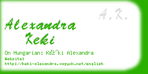 alexandra keki business card
